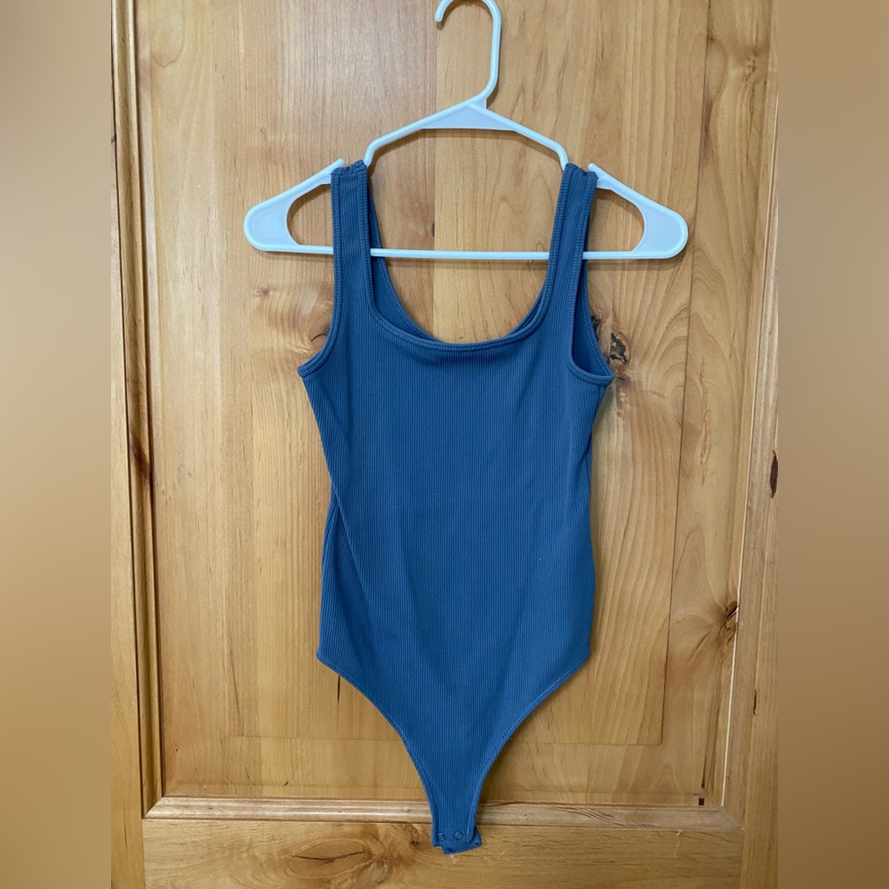 A&F ribbed bodysuit in blue